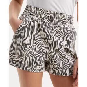 Levi’s Loose Fit Zebra Print Abstract Paper Bag Lounge Shorts Summer Preppy